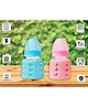 The Little Lookers High Borosilicate Glass Feeding Bottle with soft Flow control & Anti Colic Nipple (Pack of 2)