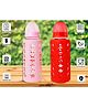 The Little Lookers High Borosilicate Glass Feeding Bottle with soft Flow control & Anti Colic Nipple (Pack of 2)