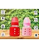 The Little Lookers High Borosilicate Glass Feeding Bottle with soft Flow control & Anti Colic Nipple (Pack of 2)