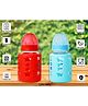 The Little Lookers High Borosilicate Glass Feeding Bottle with soft Flow control & Anti Colic Nipple (Pack of 2)
