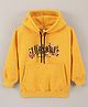Grab It Full Sleeves Hoodie Text Print - Yellow