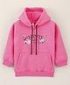 Grab It Full Sleeves Hoodie Text Print - Pink
