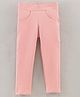 Grab It Cotton Elastane Full Length Leggings - Peach