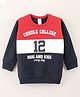 Grab It Full Sleeves Sweatshirt Placement Print- Navy Blue