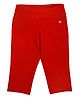 Tiny Girl Three Fourth Length Solid Jeggings - Red
