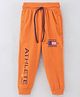 Grab It Cotton Knit Full Length Lounge Pant Text Print - Honey