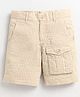 Cherry Crumble By Nitt Hyman Checked Self Design Button Closure Shorts - Beige