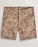 Cherry Crumble By Nitt Hyman All Over Forest Self Design Button Closure Shorts - Brown
