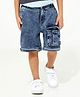 Cherry Crumble By Nitt Hyman Denim Washed Shorts - Blue