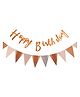 Funcart  Happy Birthday Banner Decoration  Rose Gold