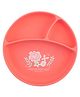 Stephen Joseph Silicone Baby Sectioned Plate  Flower Print - Coral