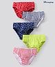 Honeyhap Premium Super Soft & Stretch Cotton Breifs with Anti Microbial Finish Pack of 5 - Red White & Navy