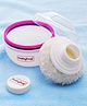 Babyhug Soft Powder Puff with Built-In Storage Case  White & Pink | Gentle | Safe | Hygienic | Soft Cotton