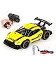 Fiddlerz RC Car Remote Control Rechargeable Racing Car Alloy High Speed Car Toys Yellow
