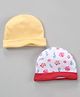 Ben Benny Printed Baby Cap Multicolour Pack of 2 - Diameter 9 cm