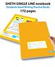 SHETH Single Line 16.5 cm X 27 cm size 172 Pages Long Notebooks for Kids Pack of 12 - English