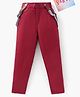 Kookie Kids Full Length Trousers With Suspenders Solid- Red