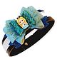 NYRA DESIGN STUDIO Glitter Finish Bow & Doll Patched Headband - Blue