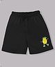 KAVEE 100% Cotton Biowashed Monster Printed Shorts - Black