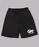 KAVEE 100% Cotton Biowashed Monster Printed Shorts - Black