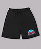 KAVEE Car Placement Print 100% Cotton Biowashed Shorts - Black