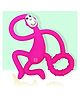 Bembika Monkey Shape Baby Teether Toys - Pink