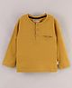 GRO Cotton Knit Full Sleeves T-Shirts Solid - Mustard