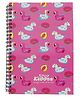 Smily Kiddos fancy A5 Lined Spiral Notebook Swan Theme Pink - 80 Pages