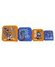 Smily Kiddos 4 in 1 Lunch Box Robot Themed Set Of 4 - Multicolor
