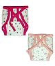 Kindermum Combo Polka Combo Medium Pack of 2 - Red and Peach