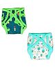 Kindermum Combo Of 2 Nappies Transport Medium - Blue Green