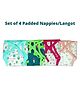 Kindermum Combo Of 4 Nappies Medium - Multicolor