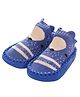 MOMISY Anti-Skid Leather Soled Shoe Socks - Dark Blue