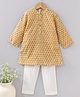 Babyhug Full Sleeves Printed Kurta & Pyjama Set - Mustard