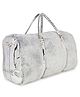 Sanjis Enterprise Grey Fur Cute Trendy Duffel Bag Handbag Furry Fur Overnight Weekender Travel Bag Purse Fancy Gym Tote Workout Bag for Girls ,Women,Mens