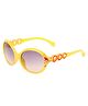 Kid-O-World Cartoon Printed Round Sunglasses - Yellow