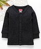 Babyhug Full Sleeves Thermal Vest Solid Striped Texture - Dark Grey