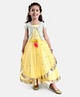 Babyoye Short Sleeves Embroidered Ethnic Dress - Yellow