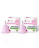 everteen Small Menstrual Cup for Periods in Women Pack of 2 - Capacity 23 ml each