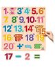 Lattice 3D Wooden Numbers Pre-School Puzzle Board Toy for Boys and Girls - Colour may vary