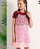 Arias Consciously Sourced Cotton Stretch Printed Dress with Inner Tee -Pink