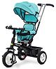 BAYBEE Plug & Play Tricycle With Canopy Rubber Wheels Parental Control & Storage Basket - Blue