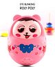 Eye Blinking Push and Shake Pink Roly Poly| Wobbling Bell Sounds For 8 Months+| Child Safe Material| Gifting Toy| BIS Certified (Design May Vary)