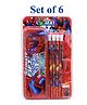  Asera Spidreman Themed Stationery Gift Pack Set of 6 - Red