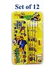 Asera Minions Themed Stationery Gift Set Pack of 12- Yellow