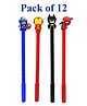 Asera Superheroes Themed Fancy Pen Gel Pen Pack of 12- Multicolor