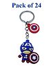 Asera Captain America Silicone Avengers Keychain - Multicolor 24 Pcs