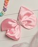 Ribbon candy  Pearl Detailed Satin Bow On Alligator Clip - Pink