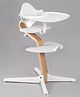 Multifunctional Scandinavian Design with a Strong Wooden Stem Baby Chair - White| Removable Foodtray| Adjustable Height| Adjustable Footrest