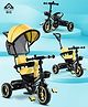 Babyhug  Plug & Play Stallion Tricycle with Parental Push Handle & Foldable Canopy - Yellow Black